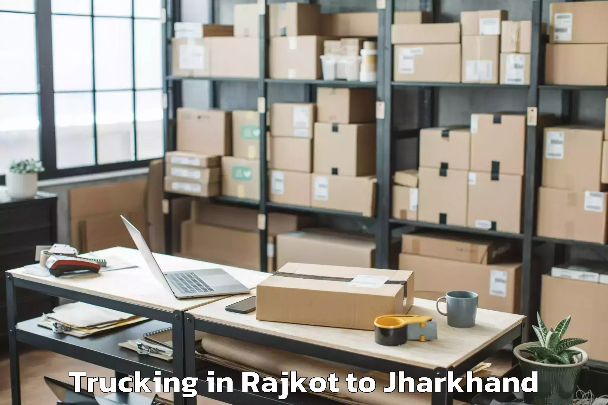 Top Rajkot to Ramgarh Trucking Available